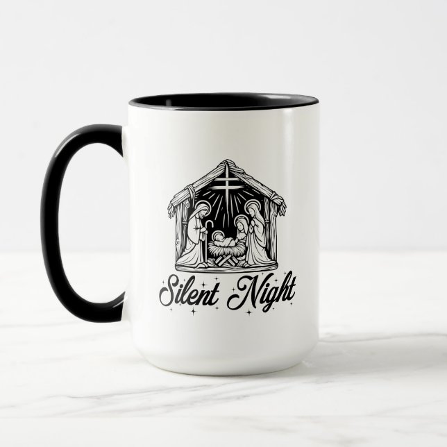 Stille Nacht - Weihnachtskrippe Tasse (Links)