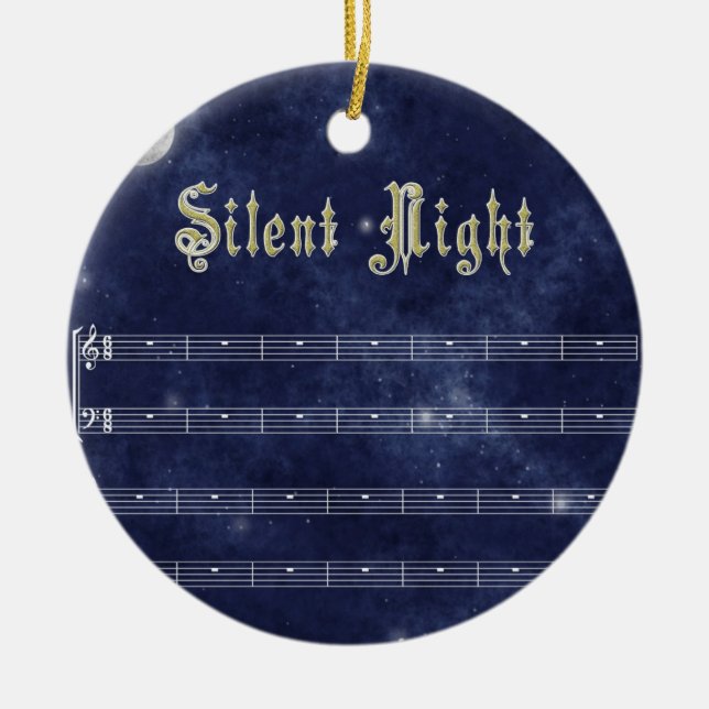Stille Nachtdekoration - nächtlicher Himmel Keramik Ornament (Vorne)