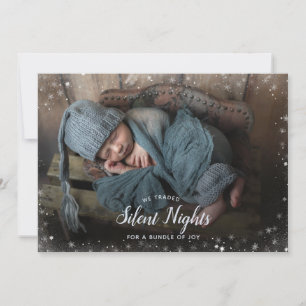 Stille Nächte für Bundle Joy Xmas 4 Fotos Urlaub Ankündigung