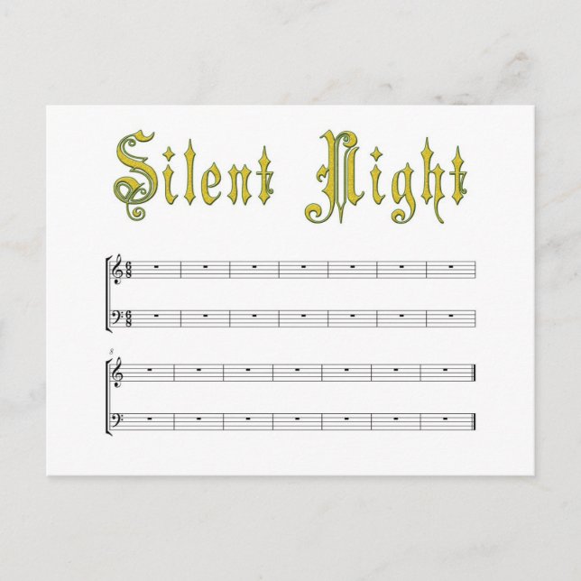 Stille Nachtkarte Postkarte (Vorderseite)