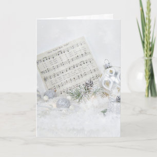 Stille Nachtmusik mit Ornamenten Feiertagskarte