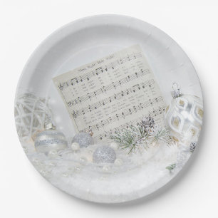 Stille Nachtmusik mit Ornamenten-Papierplatte Pappteller