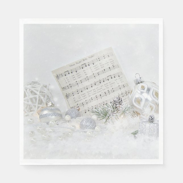 Stille Nachtmusik mit Ornamenten Serviette (Vorderseite)