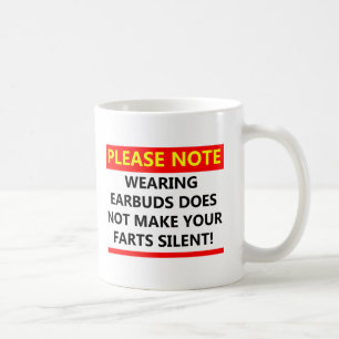 Stille Ohrhörer Lustiger Becher Kaffeetasse