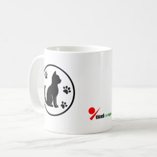 Stille Pfoten - Minimale Silhouette der Katze Kaffeetasse