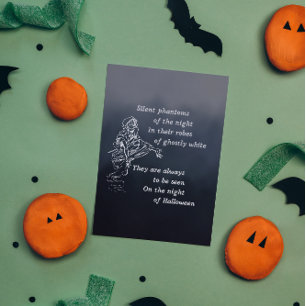 Stille Phantome der Nacht - Vintage Halloween Feiertagskarte