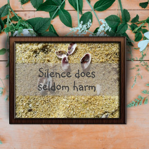 Stille schadet selten Weisheit Sprichwort Poster