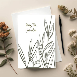 Stille Schilfrohre – Botanische Beileidskarte Karte