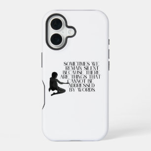 Stille Schmerzen - Minimalistisches Design für emo iPhone 16 Hülle