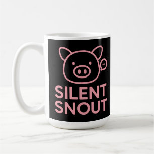 Stille Schnauze Süß Minimal Rosa Schwein Design Ka Kaffeetasse