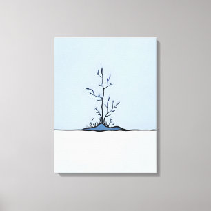Stille Sentinel im Schnee Leinwanddruck
