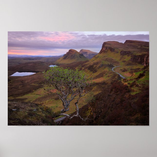 Stille Sonnenaufgangslandschaft auf dem Auge Poster (Vorne)