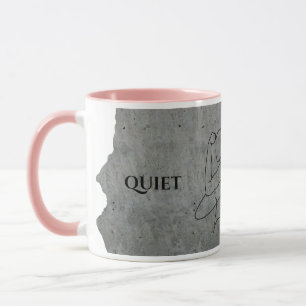 Stille Stärke Beton Minimalistische Linienkunst Ro Tasse
