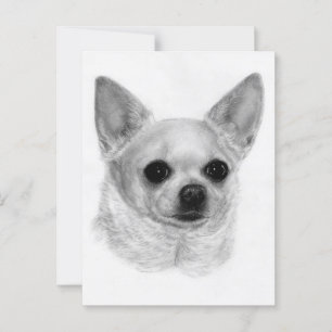 Stille Stärke - Handgemalte Chihuahua Kunst Postkarte