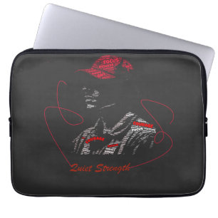 Stille Stärke Kapuzen-Typografie Laptopschutzhülle