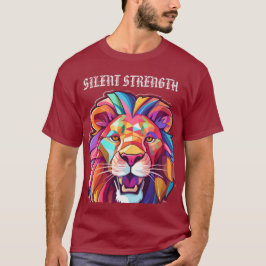 Stille Stärke - Minimales Löwenanteil T-Shirt