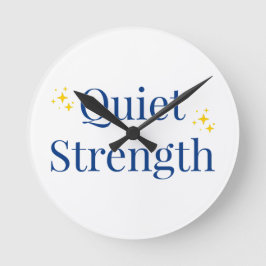Stille Stärke Runde Wanduhr