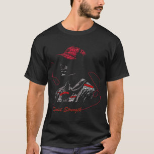 Stille Stärke-Typografie-Figur T-Shirt