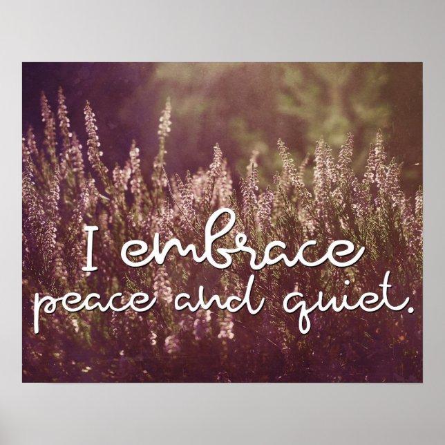 Stille Stille und inspirierendes Poster (Vorne)