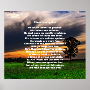 Stille Strong Vater 24" x 20" Poster (Matte)