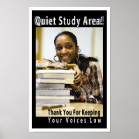 Stille Studienzone Akademische Bibliothek Poster