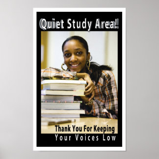 Stille Studienzone Akademische Bibliothek Poster