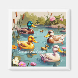 "Stille Szene mit Enten" Magnet
