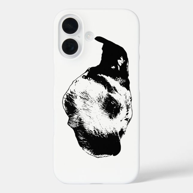 Stille tägliche Sicht — Terrier iPhone 16 Hülle (Rückseite)