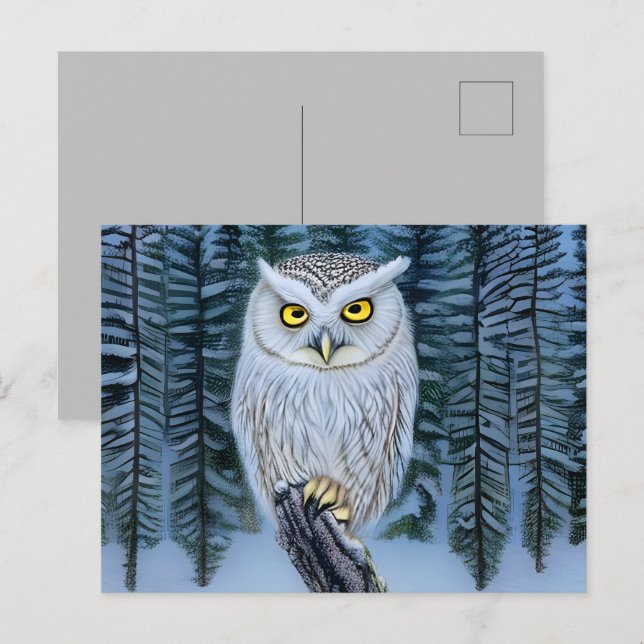 Stille Uhr - Nordwinterwald - Grauschnecke Postkarte (Vorne/Hinten)