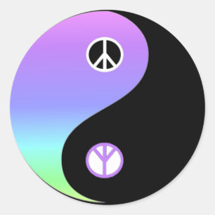 Stille und Balance Runder Aufkleber