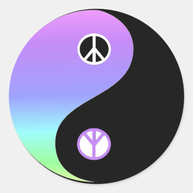 Stille und Balance Runder Aufkleber (Vorderseite)