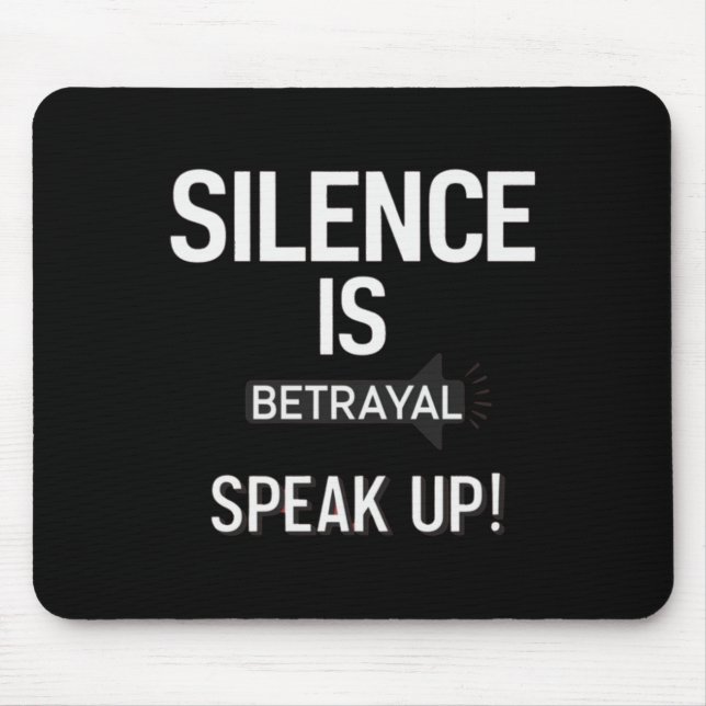 Stille Verräyal Speak Justice Sticker Mousepad (Vorne)