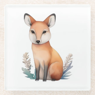 Stille Wächter: Der Serenfox in der Natur Glasuntersetzer