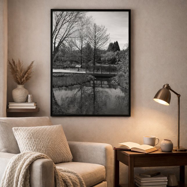 Stille Wasser Monochrome Landschaft  Poster (Von Creator hochgeladen)