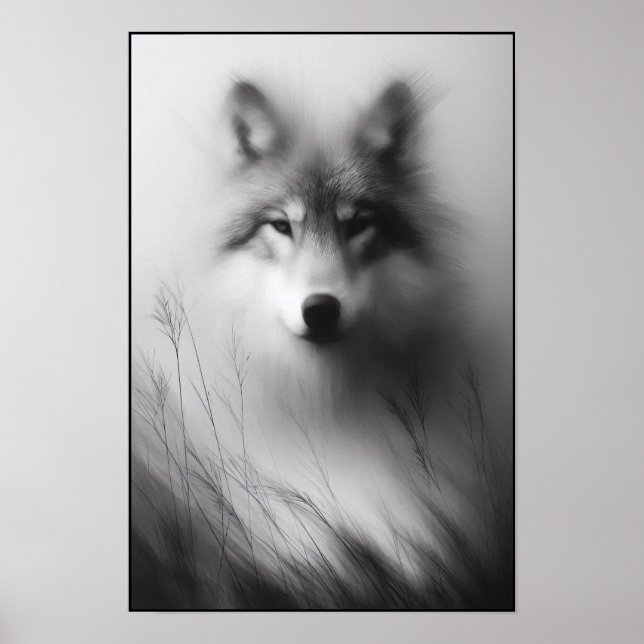 Stille Wolf unter blass Licht Poster (Vorne)
