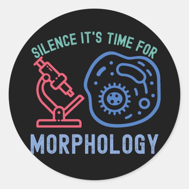 Stille Zeit für Morphologie Runder Aufkleber (Vorderseite)