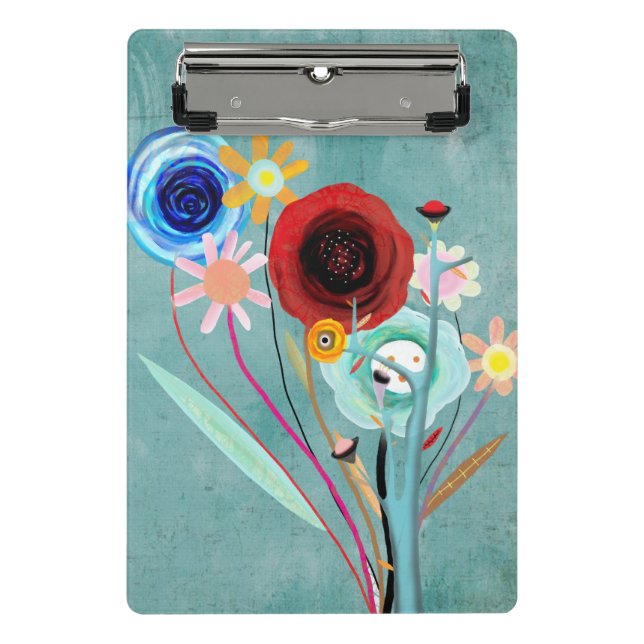Stilleben Blau Blume Mini Klemmbrett (Vorderseite)