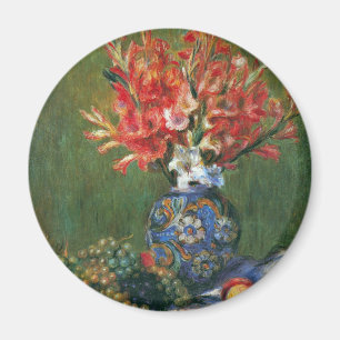 Stilleben Blumen und Früchte von Pierre Renoir Magnet