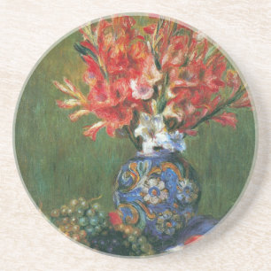 Stilleben Blumen und Früchte von Pierre Renoir Sandstein Untersetzer