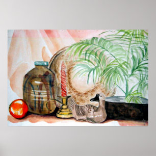 Stilleben in warmen Pastelltönen Poster
