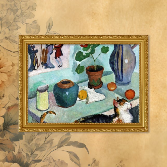 Stilleben Katze August Macke Poster (Von Creator hochgeladen)