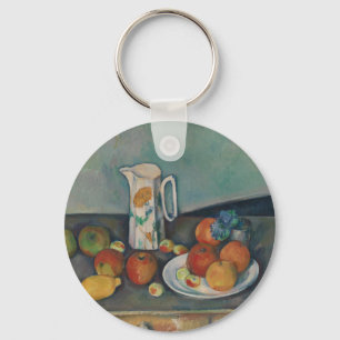 Stilleben, Milchkännchen und Obst auf einem Tisch, Schlüsselanhänger