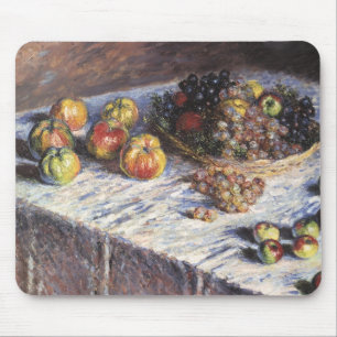 Stilleben mit Äpfeln und Trauben von Claude Monet Mousepad