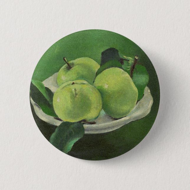 Stilleben mit Äpfeln von Mikulas Galanda Button (Vorderseite)