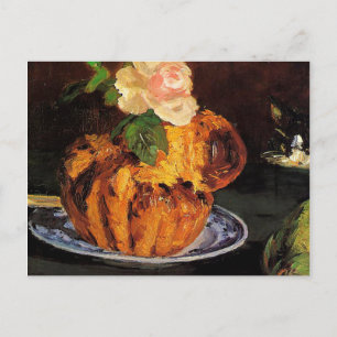 Stilleben mit Brioche von Édouard Manet Postkarte