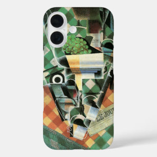 Stilleben mit karierter Tischdecke von Juan Gris iPhone 16 Hülle