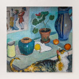 Stilleben mit Katze | Auguste Macke |