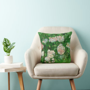Stilleben mit rosa Rosen von Vincent van Gogh Kissen
