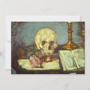Stilleben mit Totenkopf, Kerze und Buch von Paul C