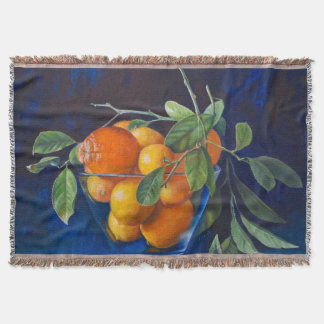 Stilleben mit Zitronen und Orangenast Decke